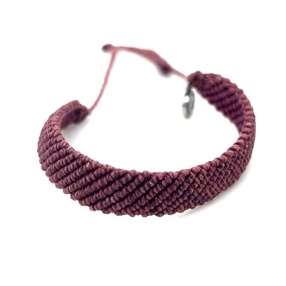 Pura Vida Wide Pink Braid Bracelet - Picture 1 of 5